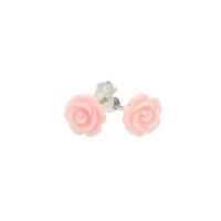 Pink Mother Of Pearl Earrings Rose Tuberose Silver Small