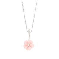 Pink Mother Of Pearl Necklace Gypsophilia Tuberose Silver