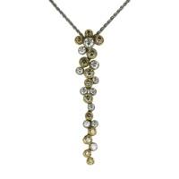 picchiotti pendant 18ct yellow white gold alternate cognac white diamo ...