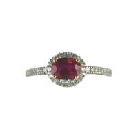 Picchiotti 18ct Gold 1.06ct Ruby 0.29ct Diamond Oval Cluster Ring