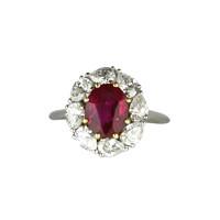 Picchiotti 18ct White Gold 1.86ct Ruby 1.46ct Diamond Cluster Ring