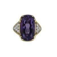 Picchiotti 18ct gold 11.67ct Amethyst 0.50ct Diamond Large Oval Ring