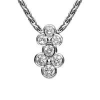 picchiotti 18ct white gold diamond twin flower necklace