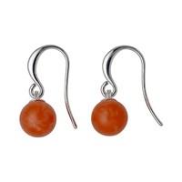 Pilgrim Orange & Silver Earrings
