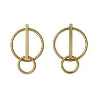 Pilgrim Gold Havana Circle Earrings