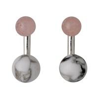 pilgrim silver pink morena earrings