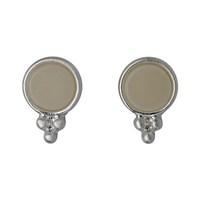 Pilgrim Silver & Grey Abstract Earrings