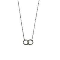 Pilgrim Silver Plated Open Circle Necklace