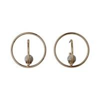 Pilgrim Rose Gold & Grey Circle Earrings