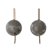 Pilgrim Rose Gold & Charcoal Grey Earrings