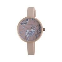 pilgrim pink rose gold floral watch