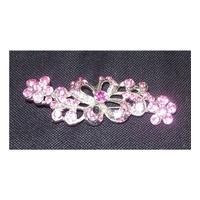 Pink Crystal Diamante Brooch