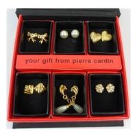 Pierre Cardin gold tone stud earring gift set x 6