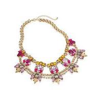 pink and gold statement necklace