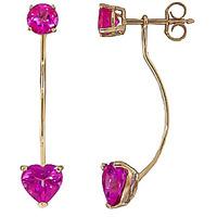 Pink Topaz Lure Drop Earrings 4.55ctw in 9ct Gold