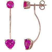 Pink Topaz Lure Drop Earrings 4.55ctw in 9ct Rose Gold