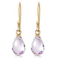 Pink Topaz Zeal Briolette Drop Earrings 2.7ctw in 9ct Gold