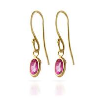 Pink Topaz Allure Drop Earrings 1.0ctw in 9ct Gold