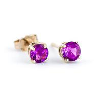 Pink Topaz Stud Earrings 1.3ctw in 9ct Gold