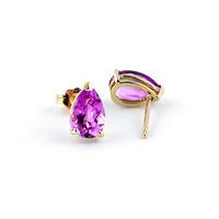 pink topaz stud earrings 315ctw in 9ct gold