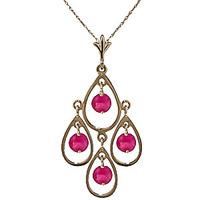 pink topaz quadruplo milan pendant necklace 12ctw in 9ct gold