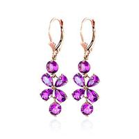 pink topaz blossom drop earrings 532ctw in 9ct rose gold