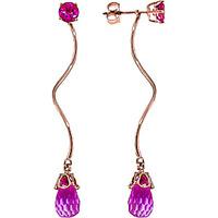 Pink Topaz Lure Drop Earrings 6.8ctw in 9ct Rose Gold