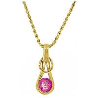 Pink Topaz San Francisco Pendant Necklace 0.65ct in 9ct Gold