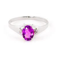 pink topaz and diamond desire ring 075ct in 9ct white gold