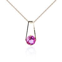 Pink Topaz Embrace Pendant Necklace 1.45ct in 9ct Gold