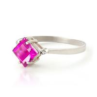 pink topaz and diamond ring 175ct in 9ct white gold