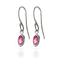 Pink Topaz Allure Drop Earrings 1.0ctw in 9ct White Gold