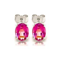 Pink Topaz Stud Earrings 1.8ctw in 9ct White Gold