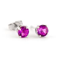 pink topaz stud earrings 13ctw in 9ct white gold