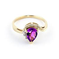 Pink Topaz and Diamond Belle Ring 1.5ct in 9ct Gold