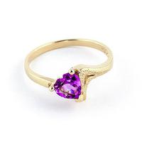 Pink Topaz Devotion Heart Ring 0.95ct in 9ct Gold