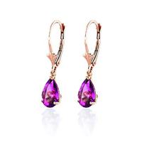 Pink Topaz Belle Drop Earrings 2.85ctw in 9ct Rose Gold