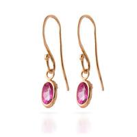 Pink Topaz Allure Drop Earrings 1.0ctw in 9ct Rose Gold