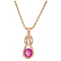 Pink Topaz San Francisco Pendant Necklace 0.65ct in 9ct Rose Gold