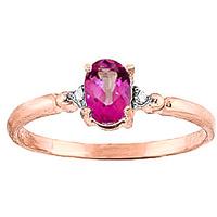 Pink Topaz and Diamond Allure Ring 0.45ct in 9ct Rose Gold