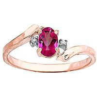 Pink Topaz and Diamond Embrace Ring 0.45ct in 9ct Rose Gold