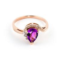 pink topaz and diamond belle ring 15ct in 9ct rose gold