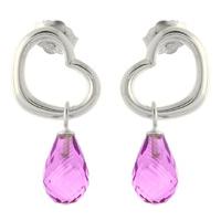 pink topaz stud earrings 45ctw in 9ct white gold