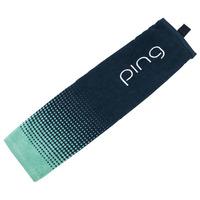Ping 2017 Ladies Tri-Fold Towel - Navy/Mint