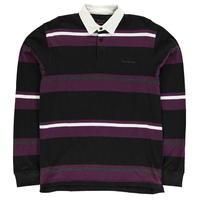 pierre cardin long sleeve rugby polo shirt mens