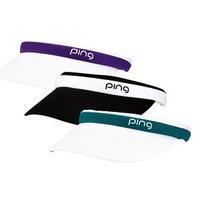 ping ladies clip visor black white