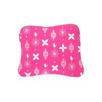Pink Memory Foam Neoprene Laptop / Notebook Sleeve With White Print Up To 10.2 Inch Laptops