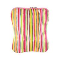 Pink And Orange Stripe Foam Neoprene Memory Foam Laptop / Notebook Sleeve Up to 10.2 Inch Laptop