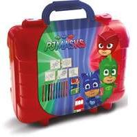 pj masks stamp art stamping and colouring carry along travel case with ...