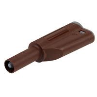 pjp 1066 bn stackable shrouded 4mm plug brown